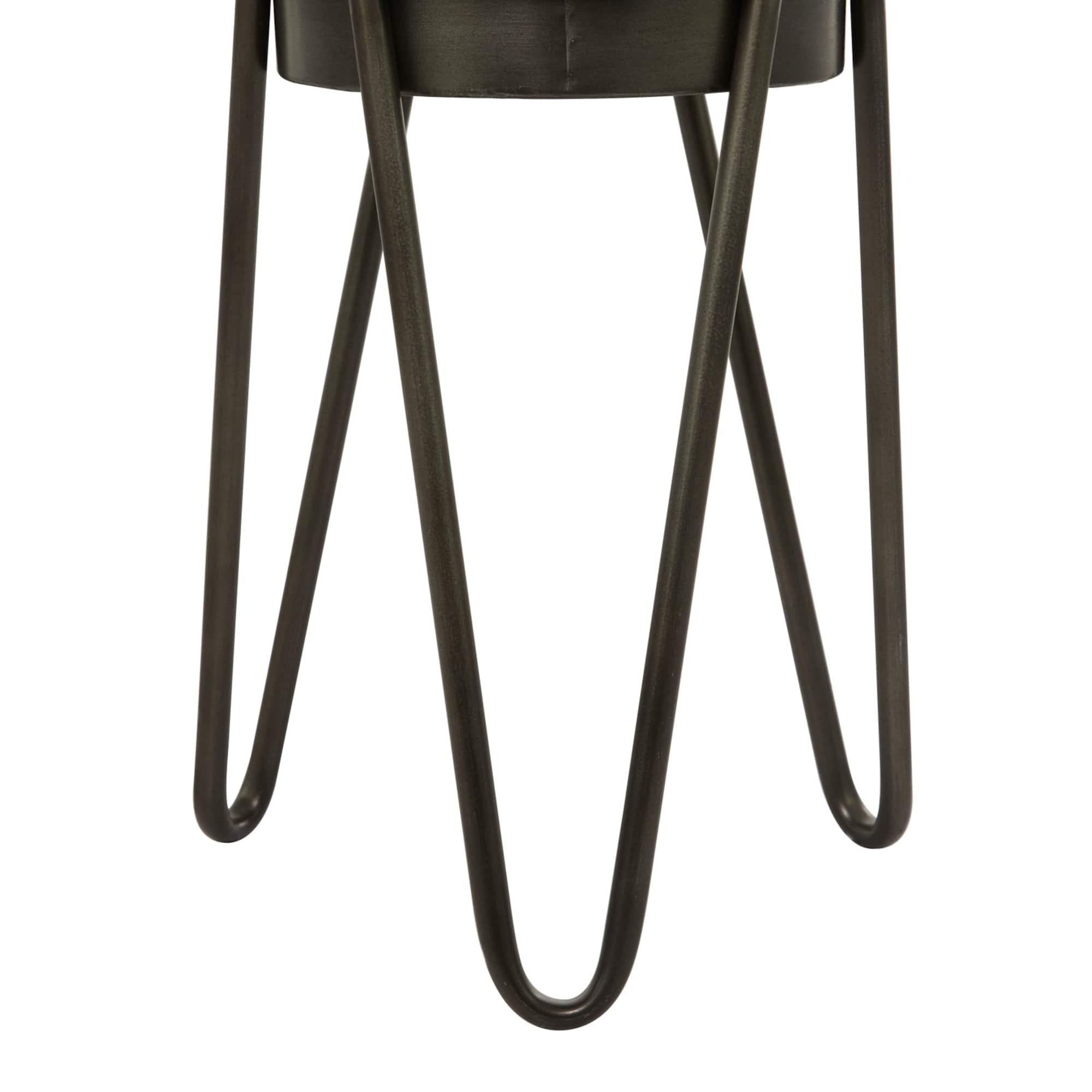 Black Metal Modern Planter Set